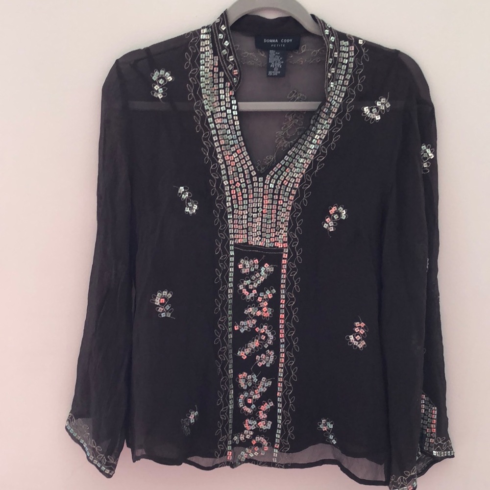 Sequined tunic and cami liner